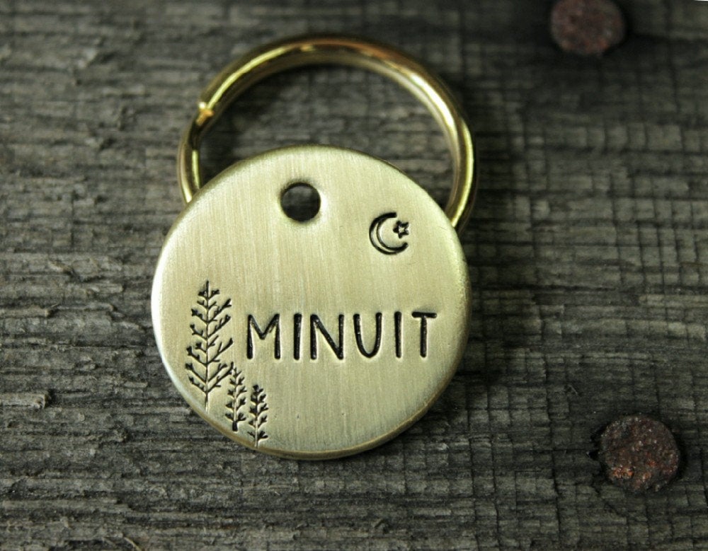 Personalized pet id tag - Midnight