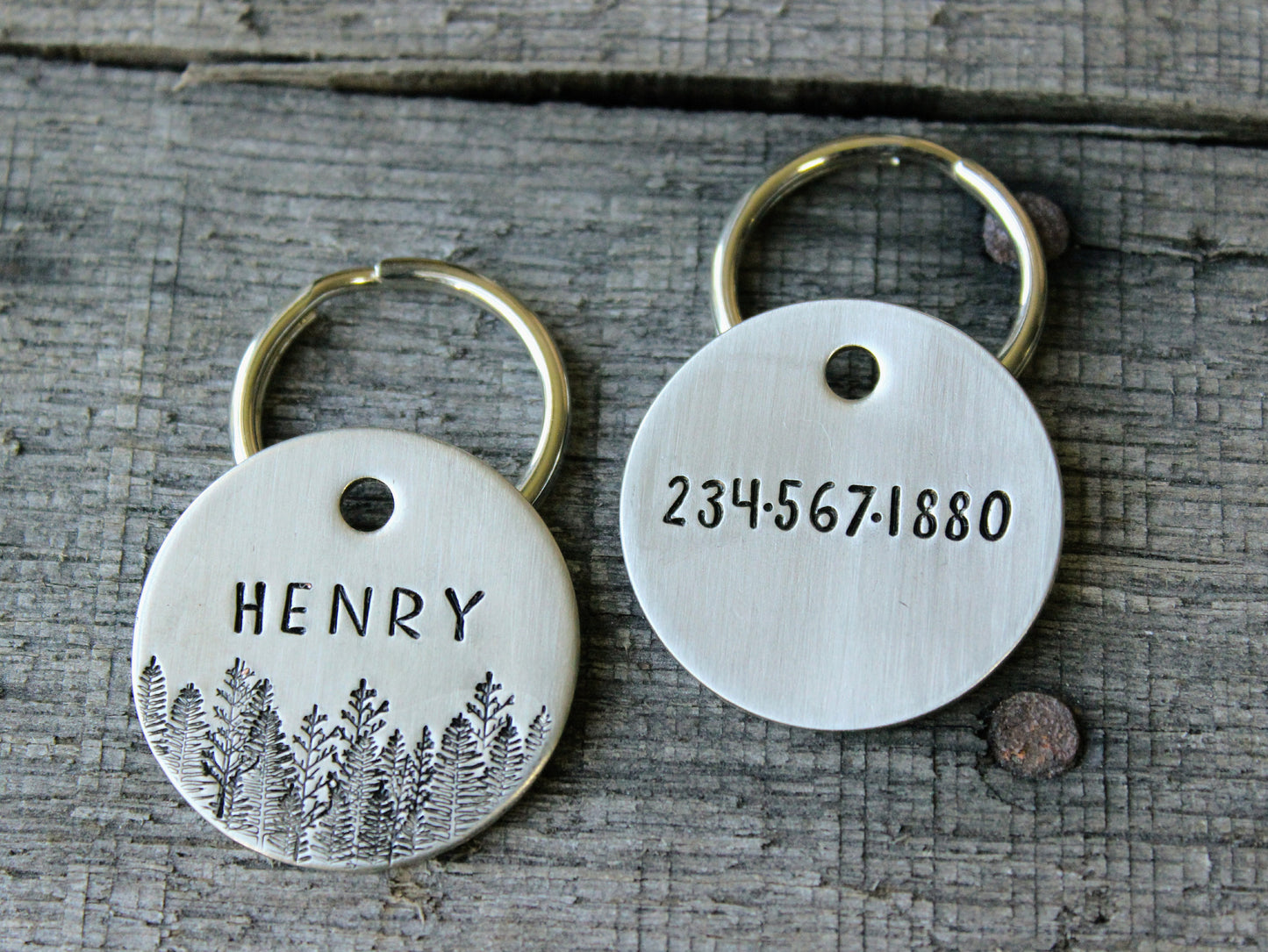 Personalized pet id tag - Forest