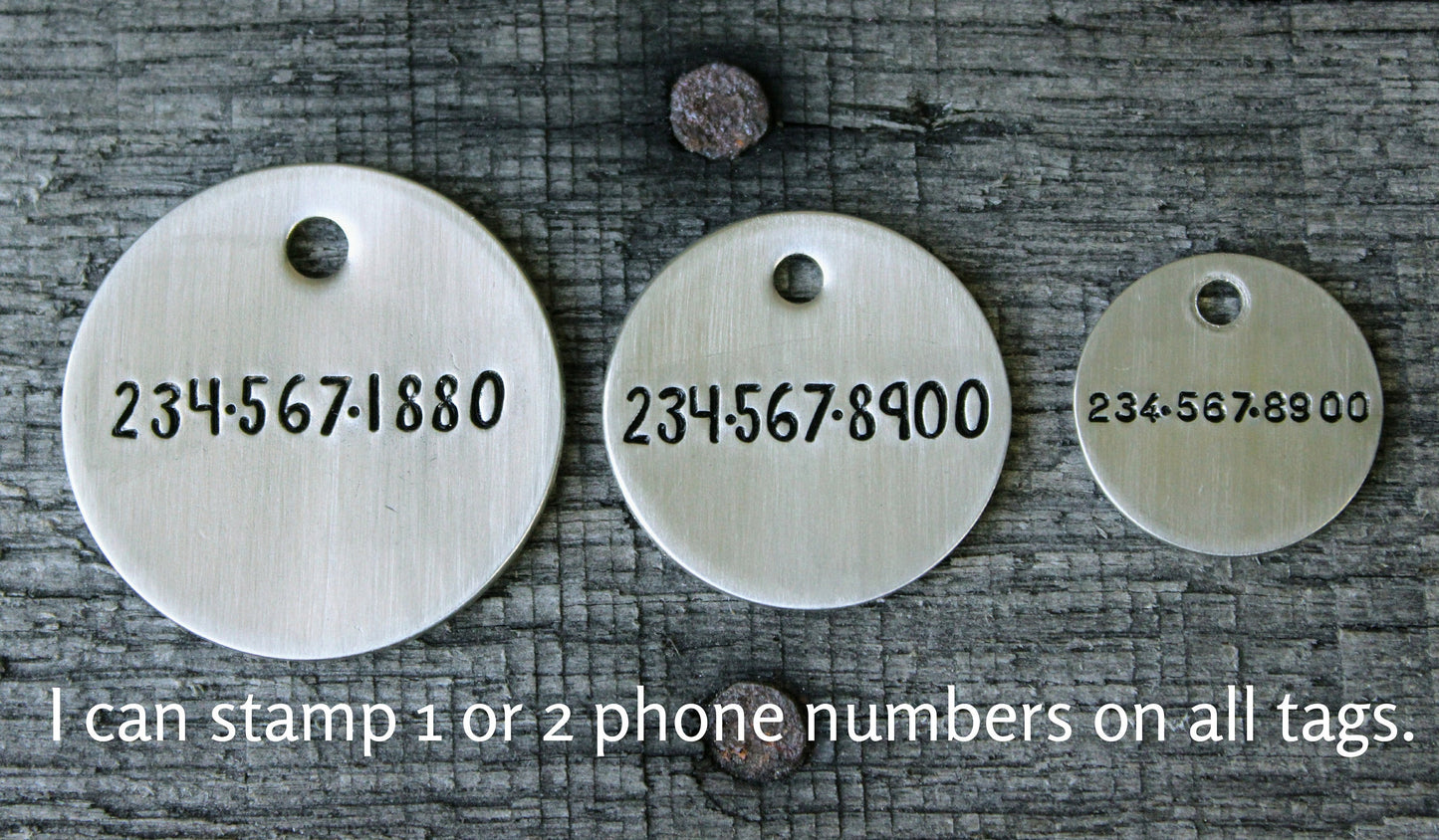 Personalized pet id tag - Evergreens