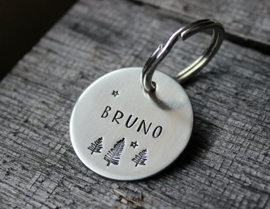 Personalized pet id tag - Starry night